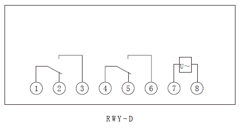 RWY-D系列電壓繼電器內部接線(xiàn)圖