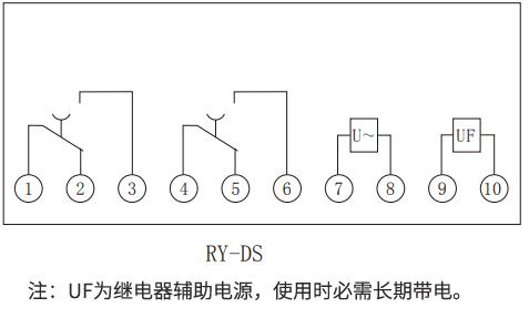 RY-DS系列定時(shí)限電壓繼電器內部接線(xiàn)圖