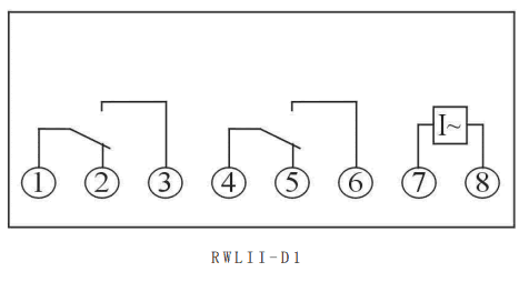 RWLII-D系列無(wú)輔源電流繼電器內部接線(xiàn)圖