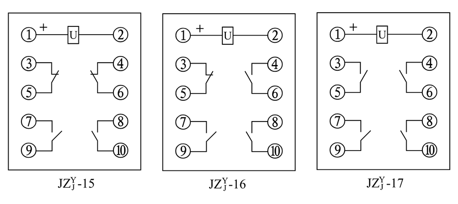 JZY-15,JZJ-15內部接線(xiàn)圖