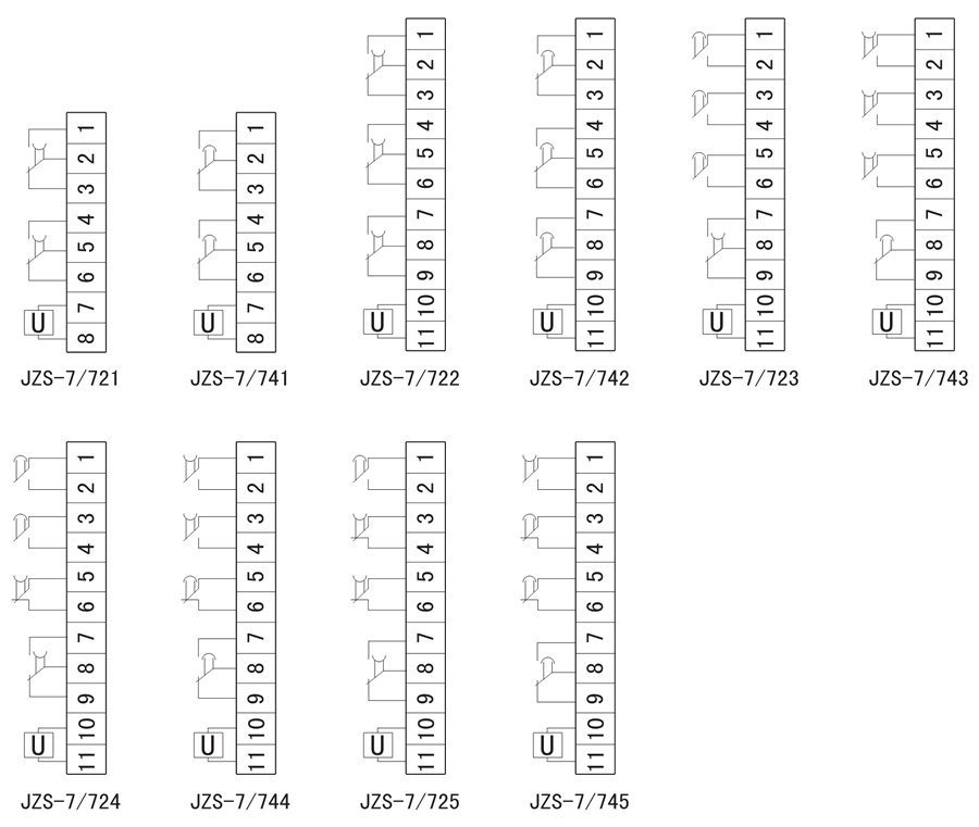 JZS-7/744內部接線(xiàn)圖