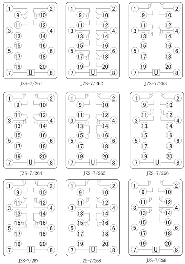 JZS-7/265內部接線(xiàn)圖