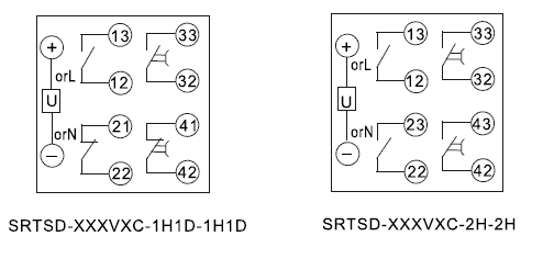 SRTSD-220VDC-2H-2H內部接線(xiàn)圖