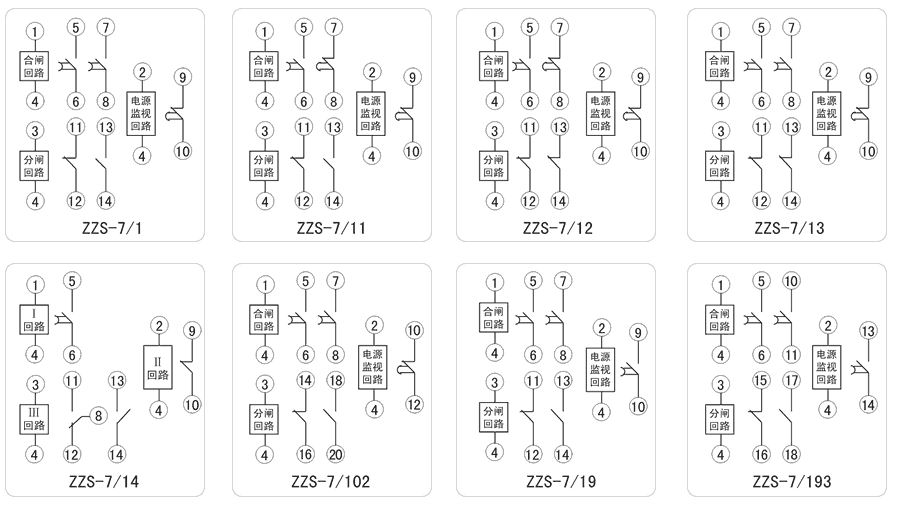 ZZS-7/193內部接線(xiàn)圖