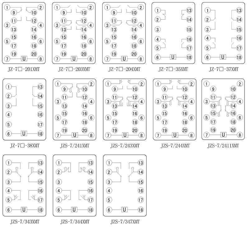 JZS-7/241XMT內部接線(xiàn)圖