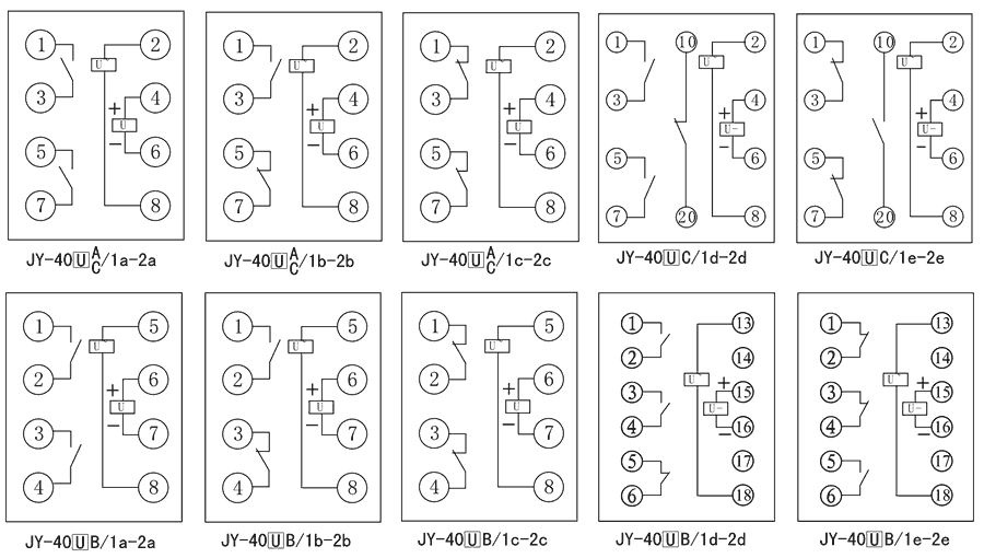 JY-40UC/2C內部接線(xiàn)圖