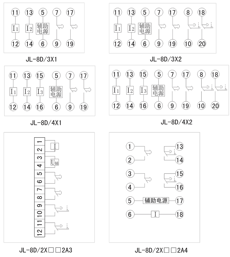 JL-8D/2X122A3內部接線(xiàn)圖