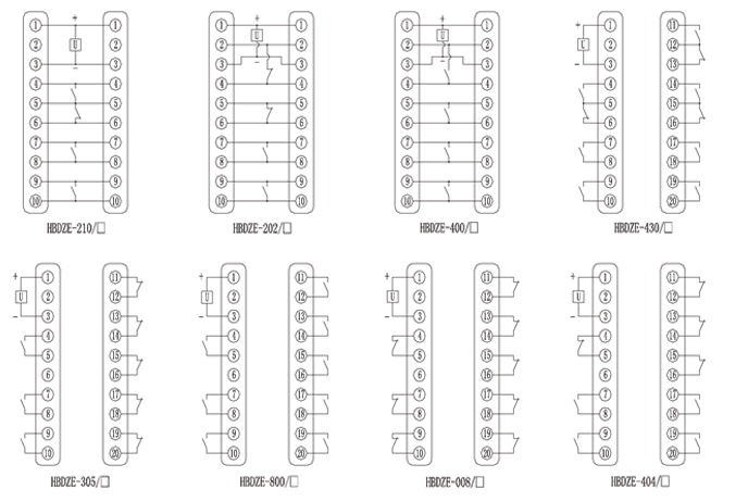 端子接線(xiàn)示意圖